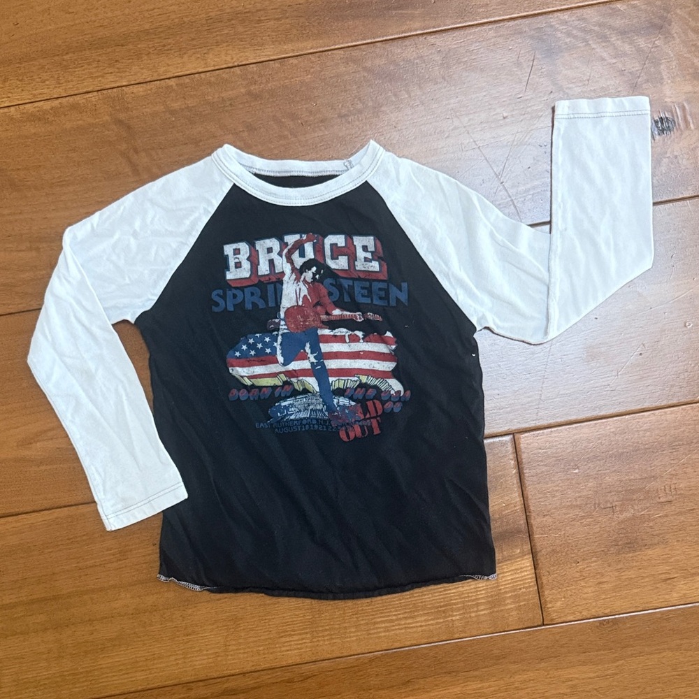 Rowdy Sprout Black and White Bruce Springsteen Long Sleeve Tee